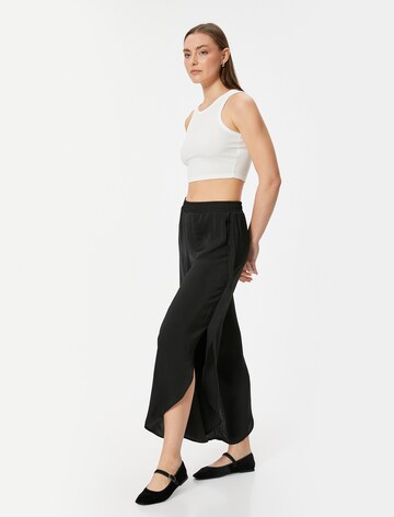 Koton Wide Leg Hose in Schwarz
