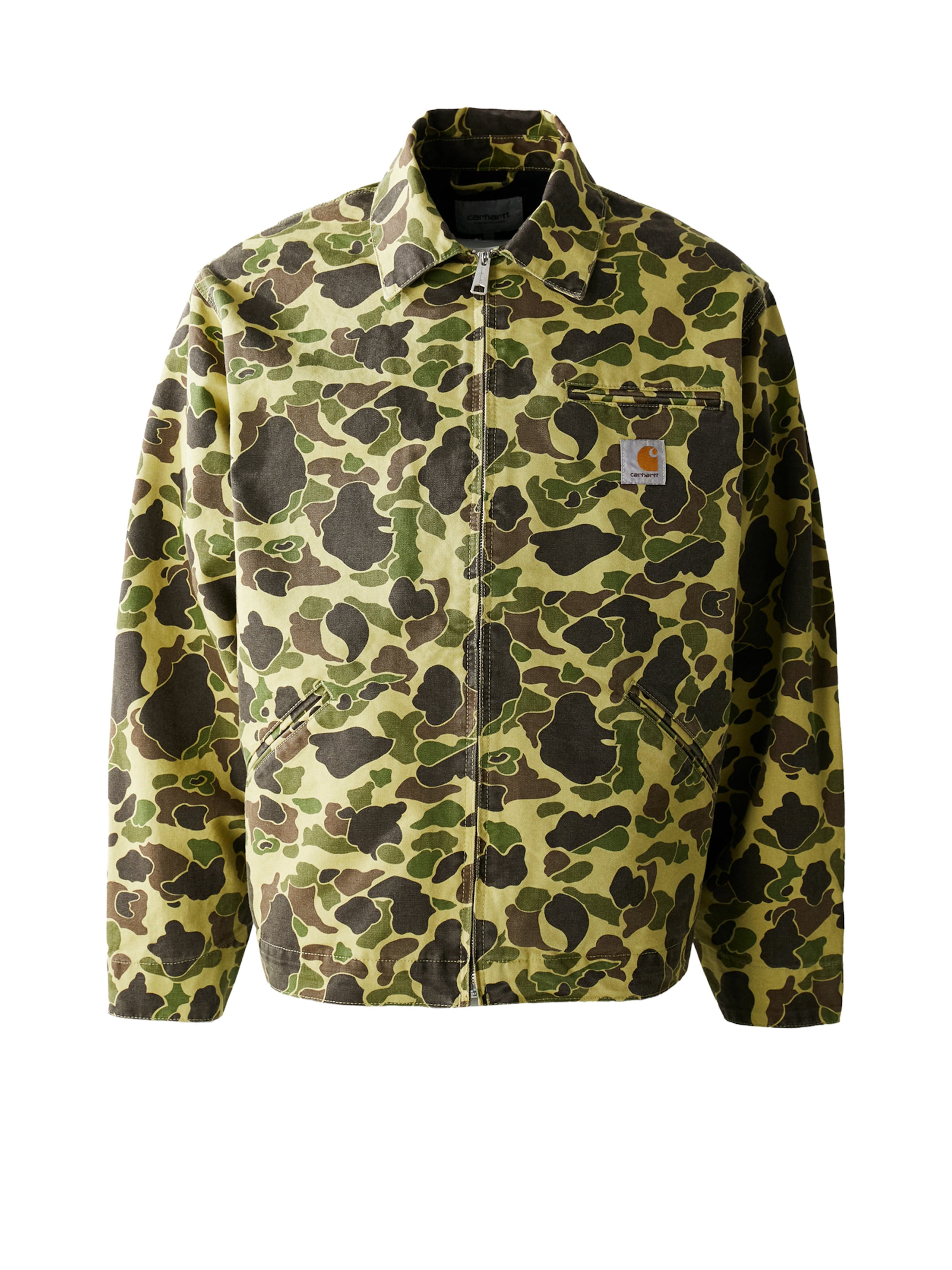 Carhartt WIP Kevad-sügisjope 'Duck Detroit', värv roheline: eest vaates