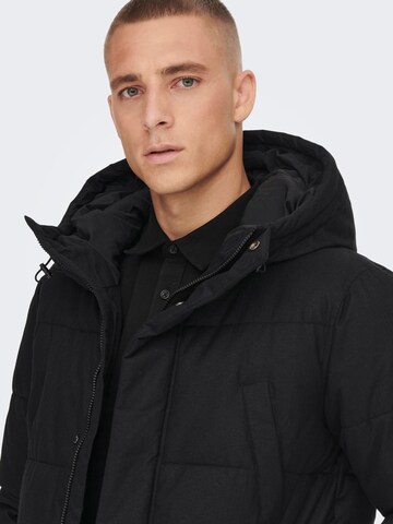 Only & Sons Winter Jacket 'MATHEO' in Black