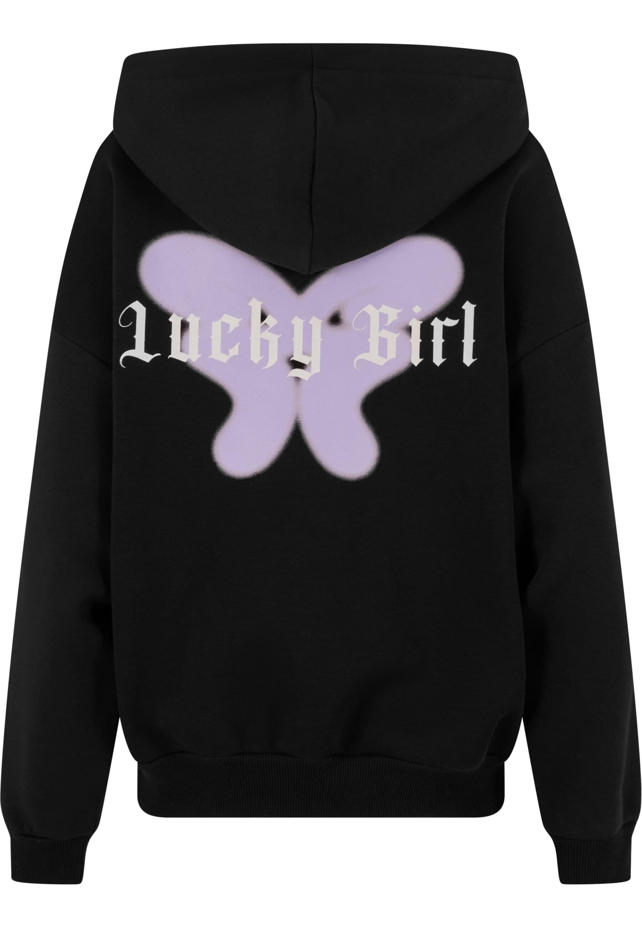 Giacca di felpa 'Lucky Girl' di Felicious in nero
