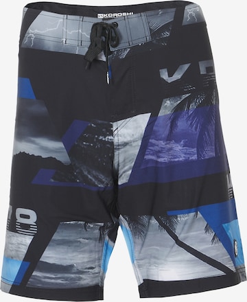 Shorts de bain KOROSHI en bleu : devant