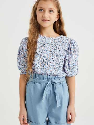 WE Fashion Blouse in Blauw: voorkant