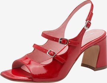 Sandales Tamaris en rouge : devant