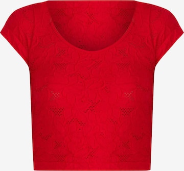 No Matter What Top in Rot: Vorderseite