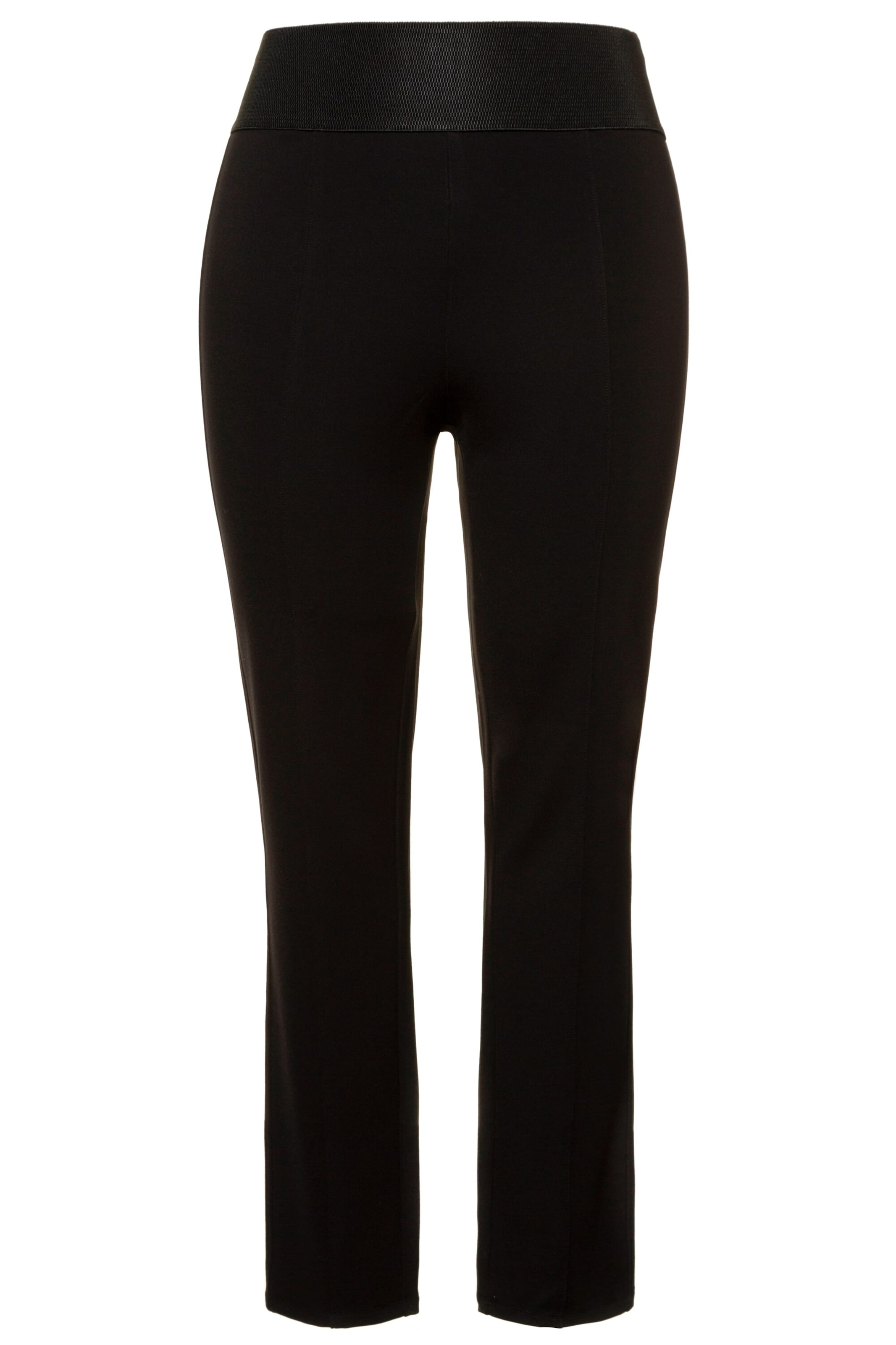 Ulla Popken Slimfit Hose 'Sienna' in Schwarz: Vorderseite