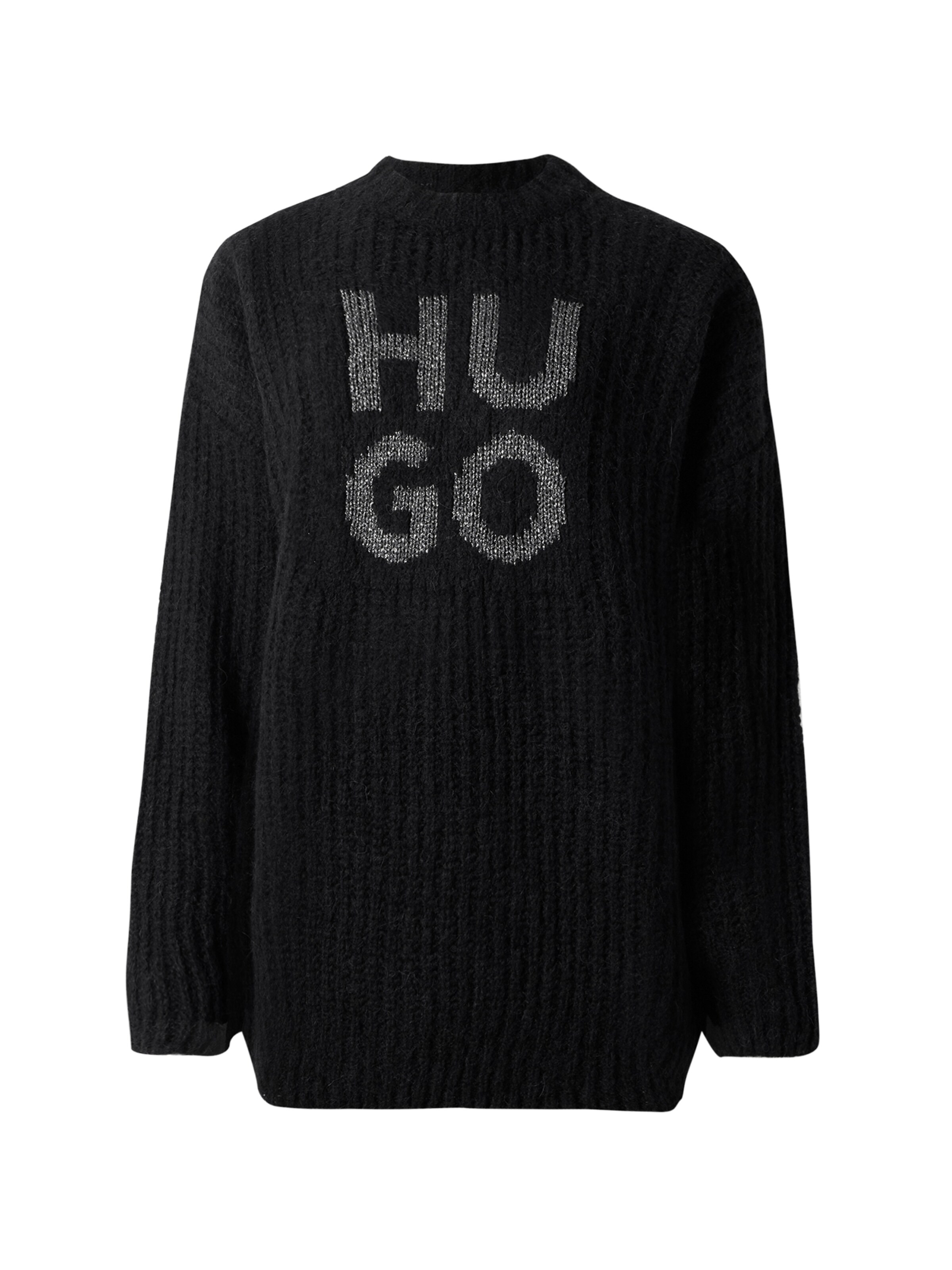 HUGO Svetr 'Sloguis' – černá: přední strana