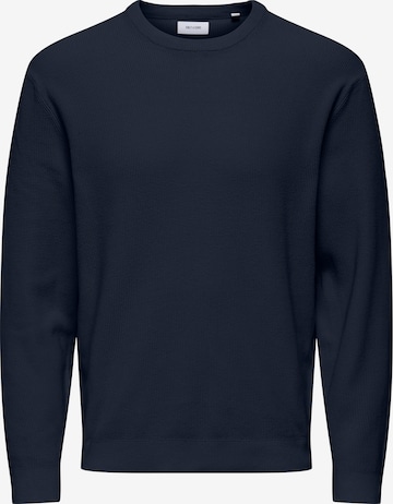 Only & Sons Sweater 'ONSTONY' in Blue: front