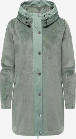 Ragwear Välikausitakki 'Cousy Bonded' värissä vihreä: etupuoli