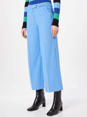 COMMA Regular Pleated Pants in Blue: front