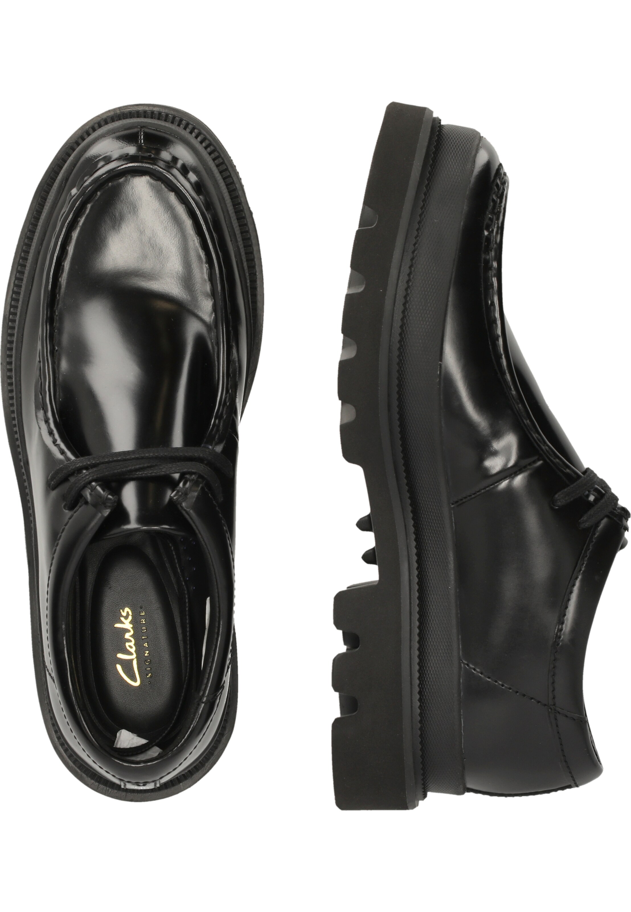 CLARKS Lace-up shoe 'Badell Seam' in Black