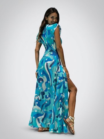 Miss June Dress 'Robe Longue Scarlett' in Blue