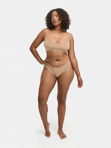 cfab Bygelfri Behå 'Lace Bralette' i beige