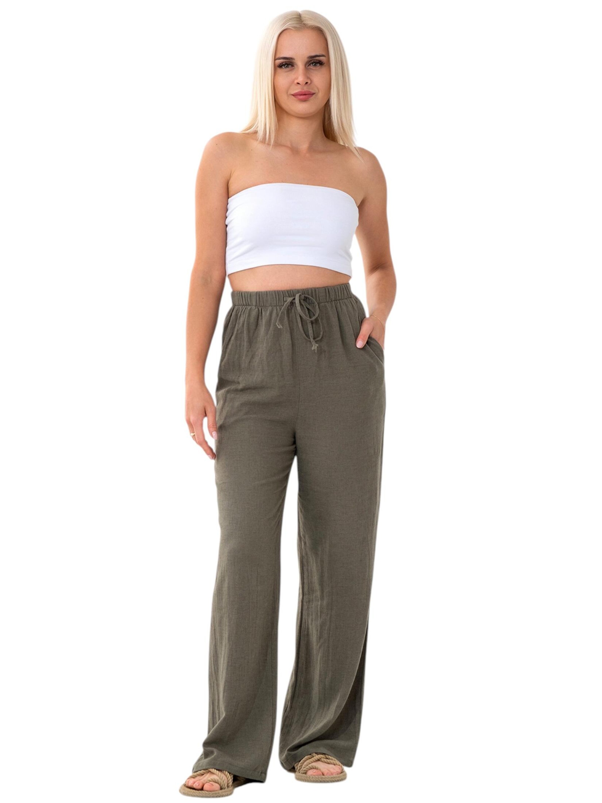 Wide Leg Pantalon 'SAIRA' WENOR en vert