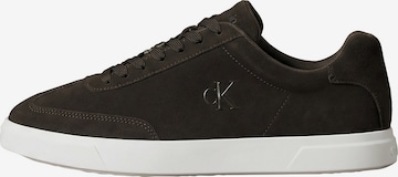 Baskets basses Calvin Klein en marron : devant
