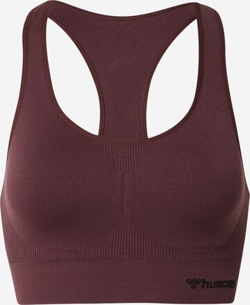 Hummel Sports Bra 'TIF' in Brown: front