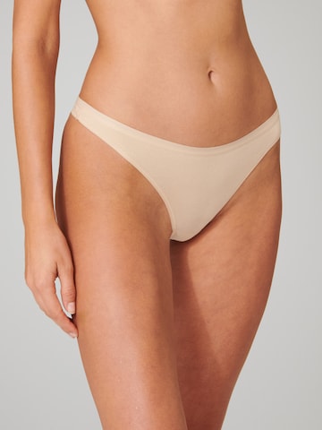 SCHIESSER Thong ' Serie 95-5 ' in Beige: front