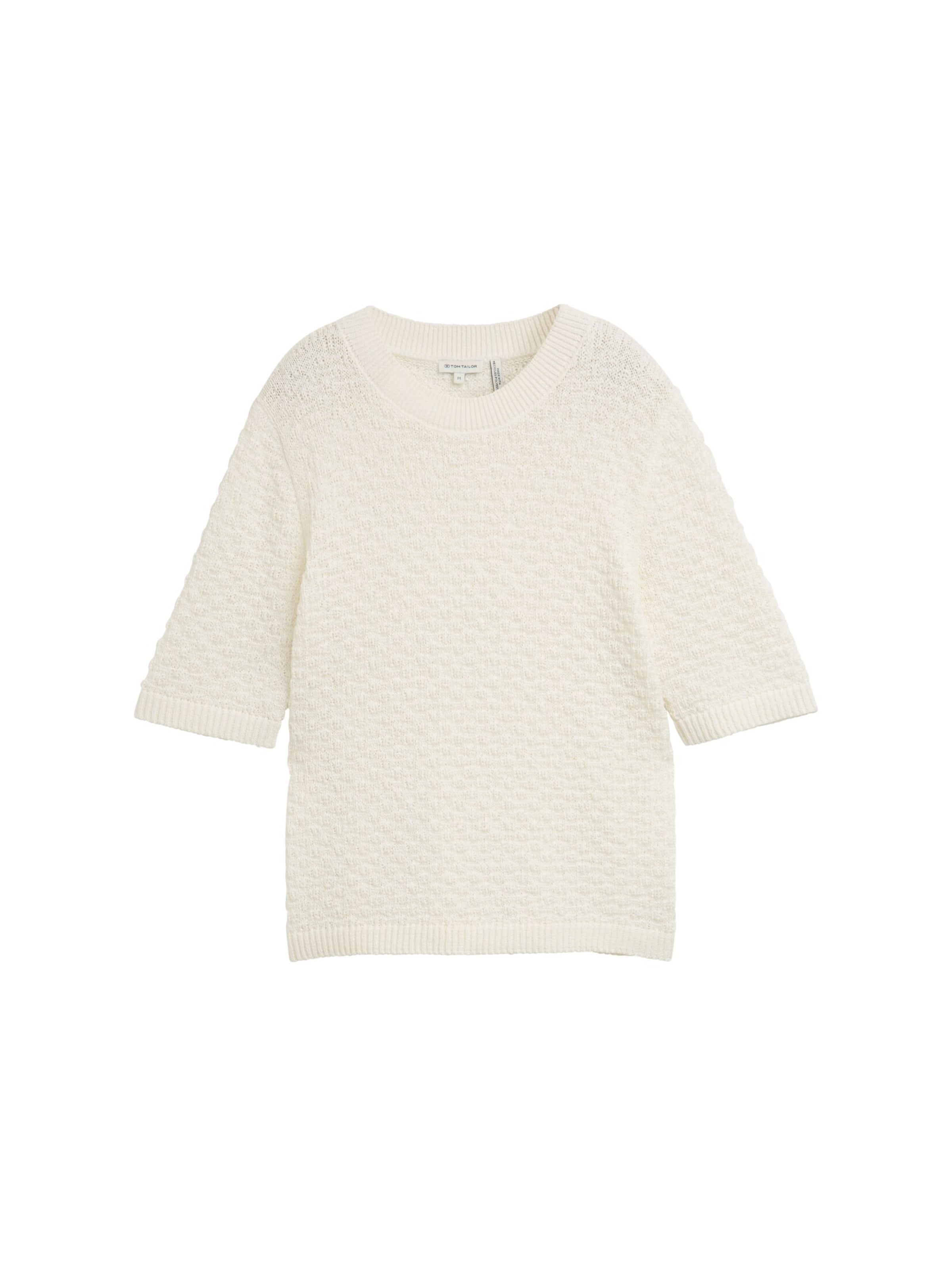 TOM TAILOR Trui in Wit: voorkant