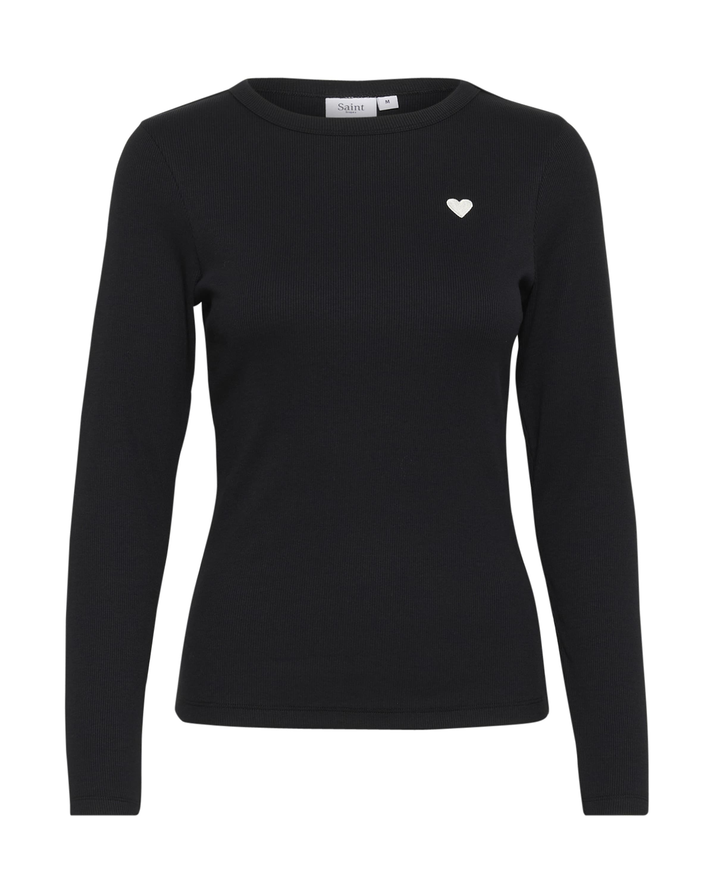 SAINT TROPEZ Camiseta 'Ziste' en negro / blanco, Vista del producto