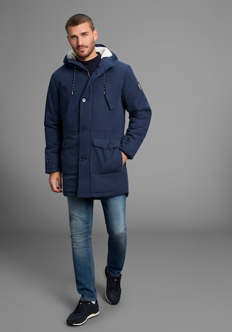 Bruno Banani Winter Parka in Blue: front