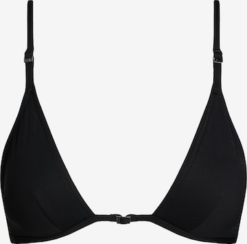 Calvin Klein Swimwear Triangle Bikini Top in Black: front