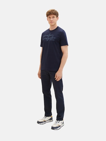 Regular Pantalon chino TOM TAILOR en bleu