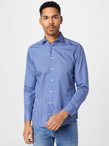 ETON Regular fit Button Up Shirt in Blue: front