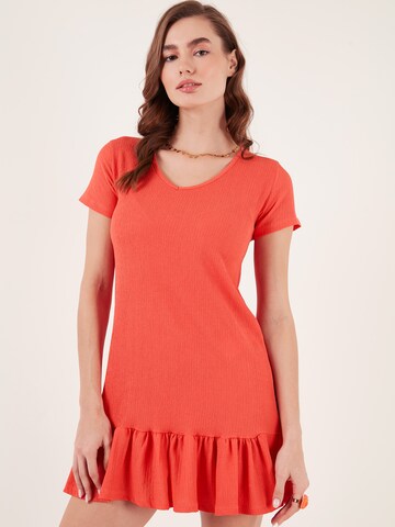 Robe LELA en orange : devant