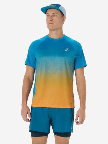 ASICS Shirt 'ASICS Road Fade SS Top' in Blue: front