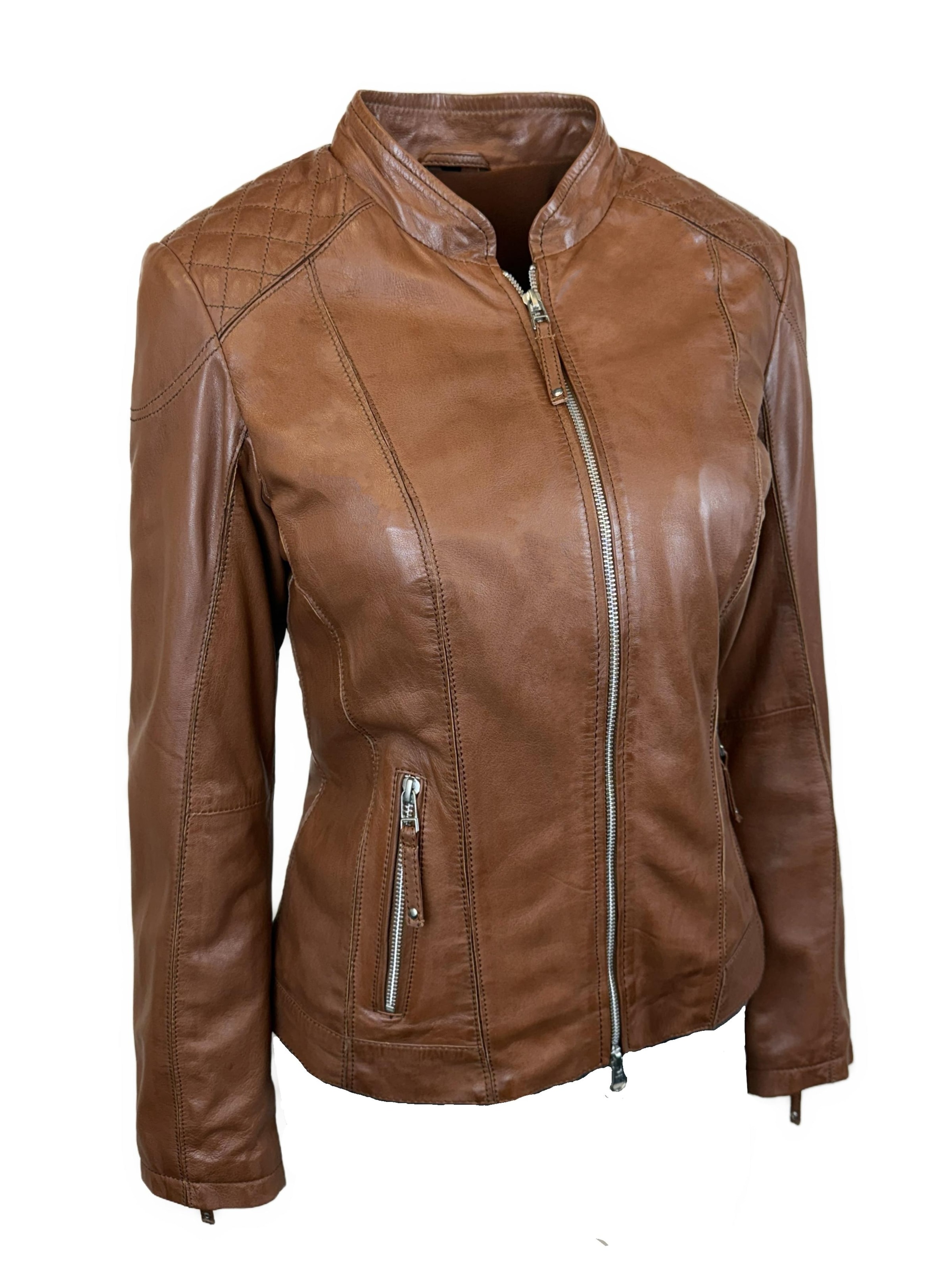 CABRINI Tussenjas 'Adele' in Bruin: voorkant