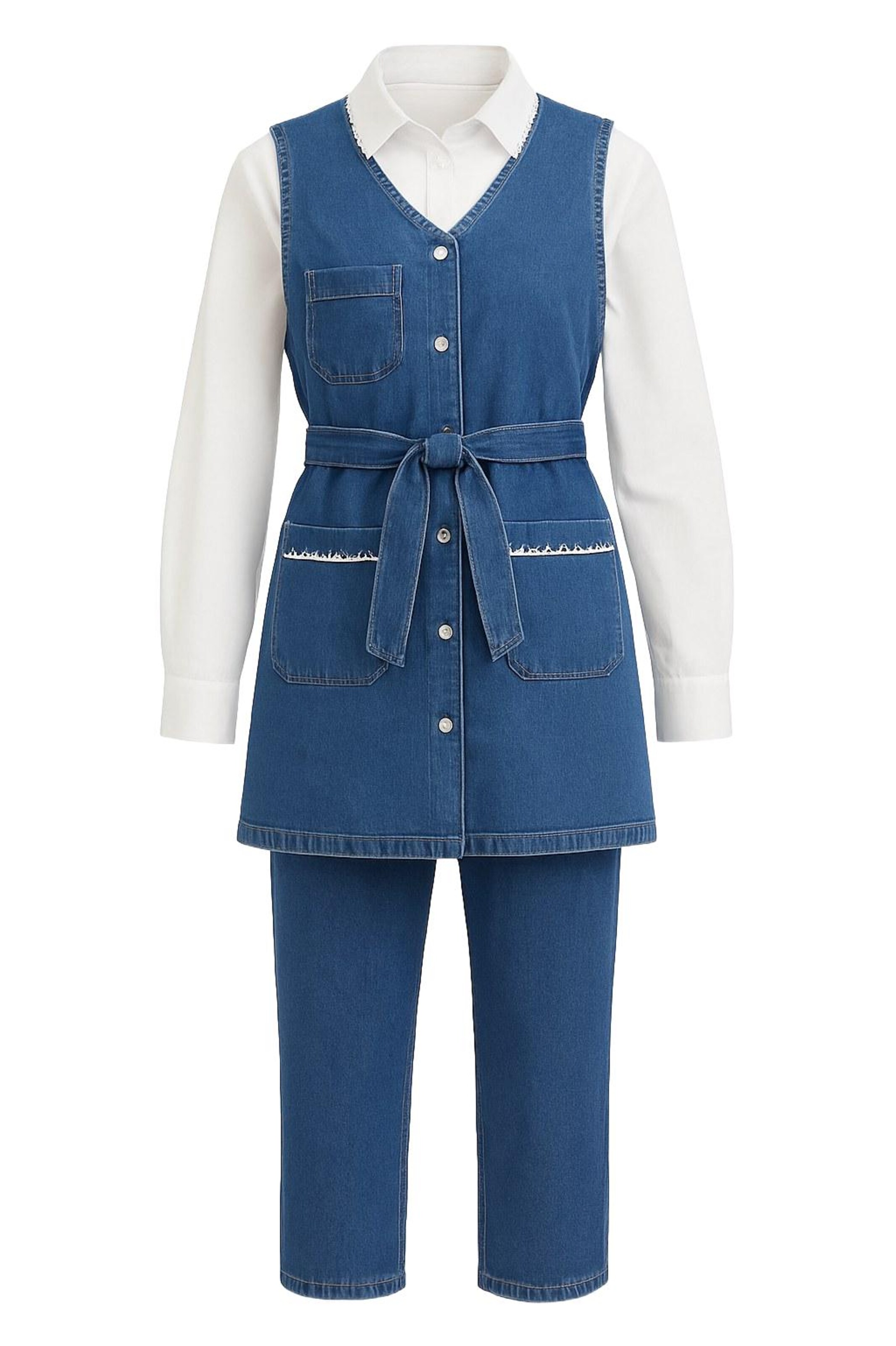 MODAMIHRAM Tuniek in Blauw: voorkant