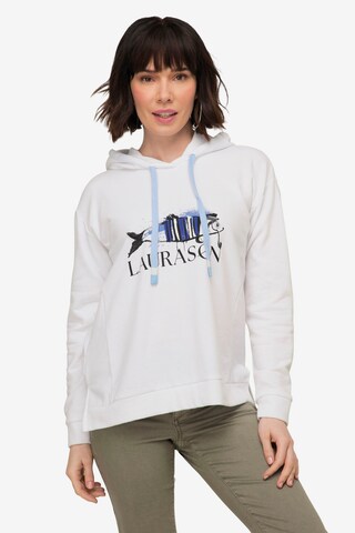 LAURASØN Sweatshirt in Wit: voorkant