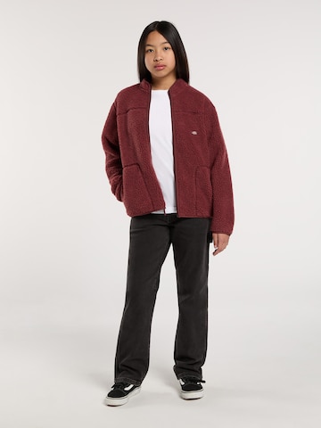 DICKIES Fleece jas 'Mount Hope' in Rood
