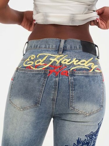 Loosefit Jean Ed Hardy en bleu