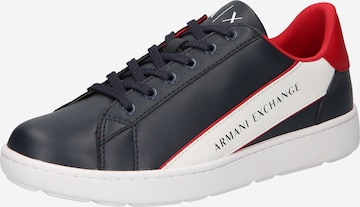 ARMANI EXCHANGE Platform trainers in Blue: front