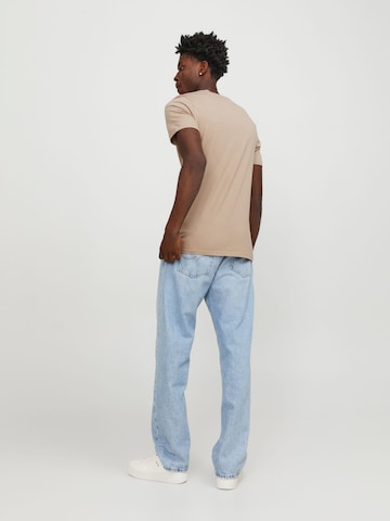 JACK & JONES Slim Fit Shirt in Beige