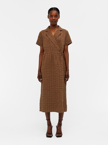 OBJECT Shirt Dress 'Polly' in Brown: front
