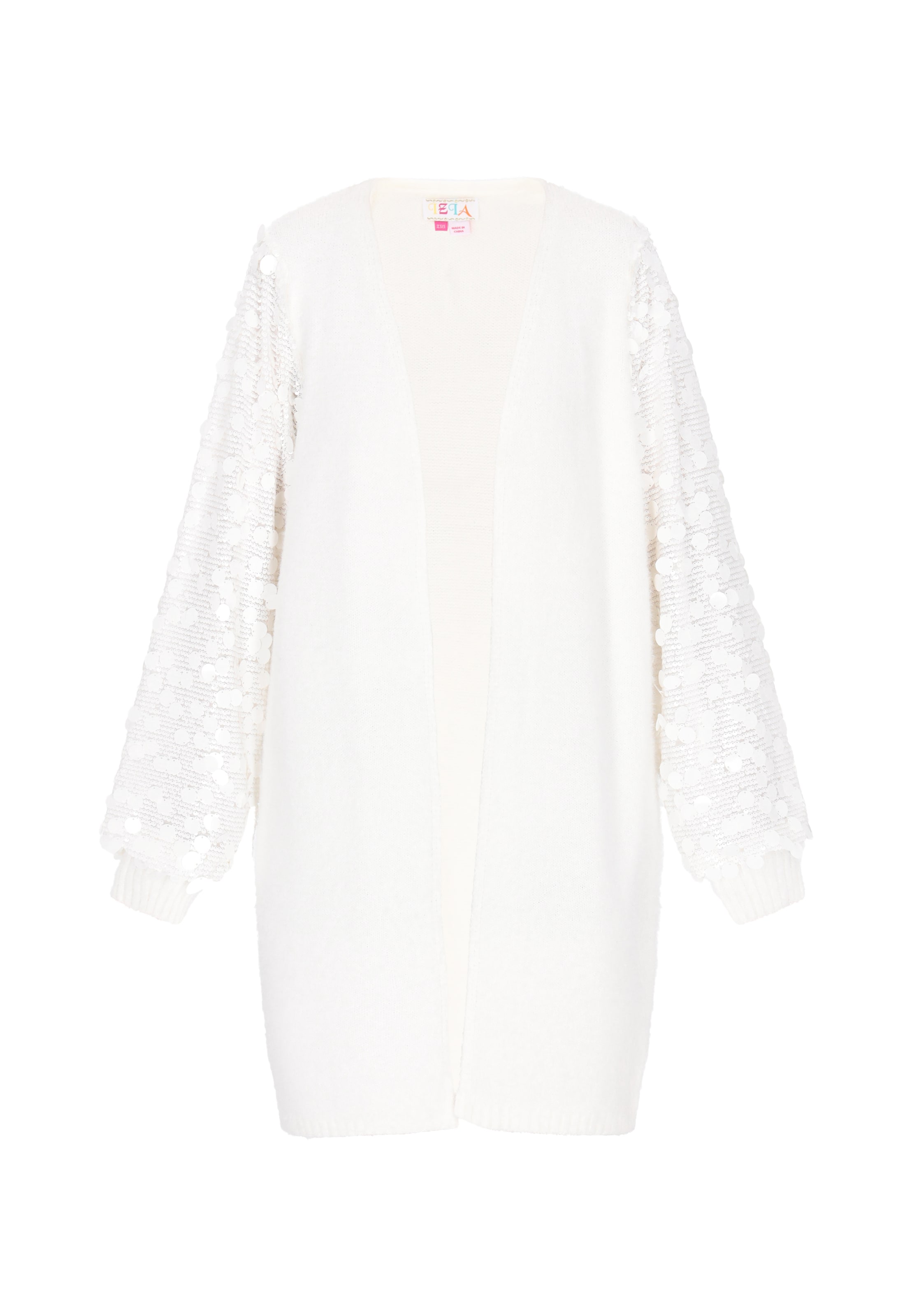 IZIA Knit cardigan in White: front