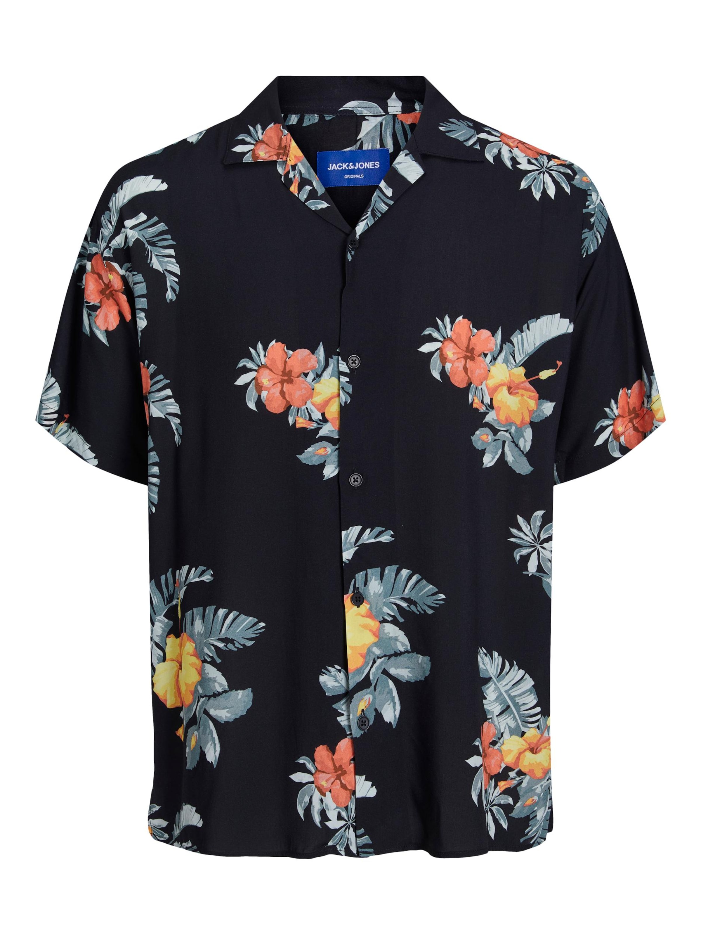 Chemise 'JORLuke' JACK & JONES en noir : devant