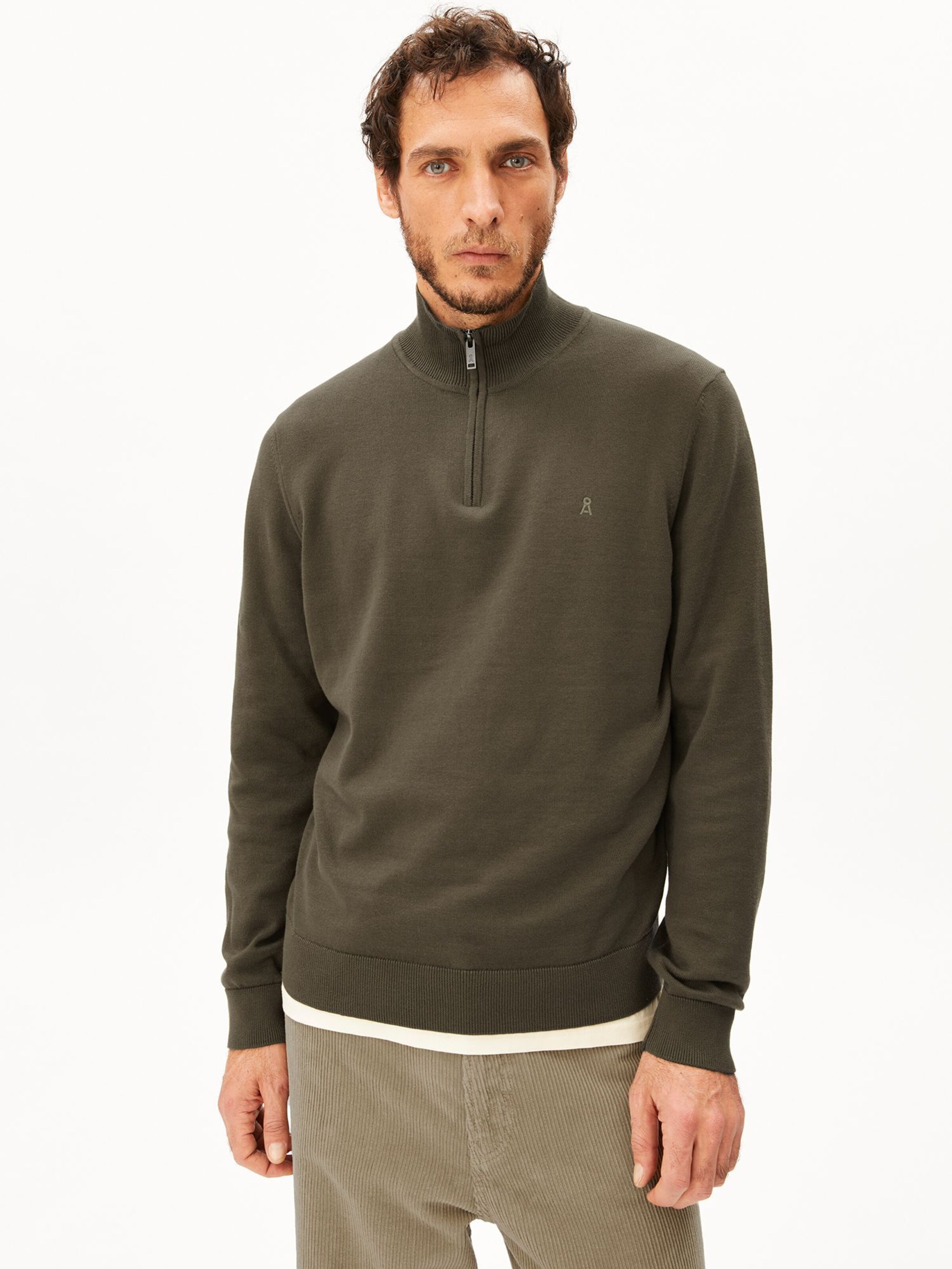 Pull-over ARMEDANGELS en vert : devant