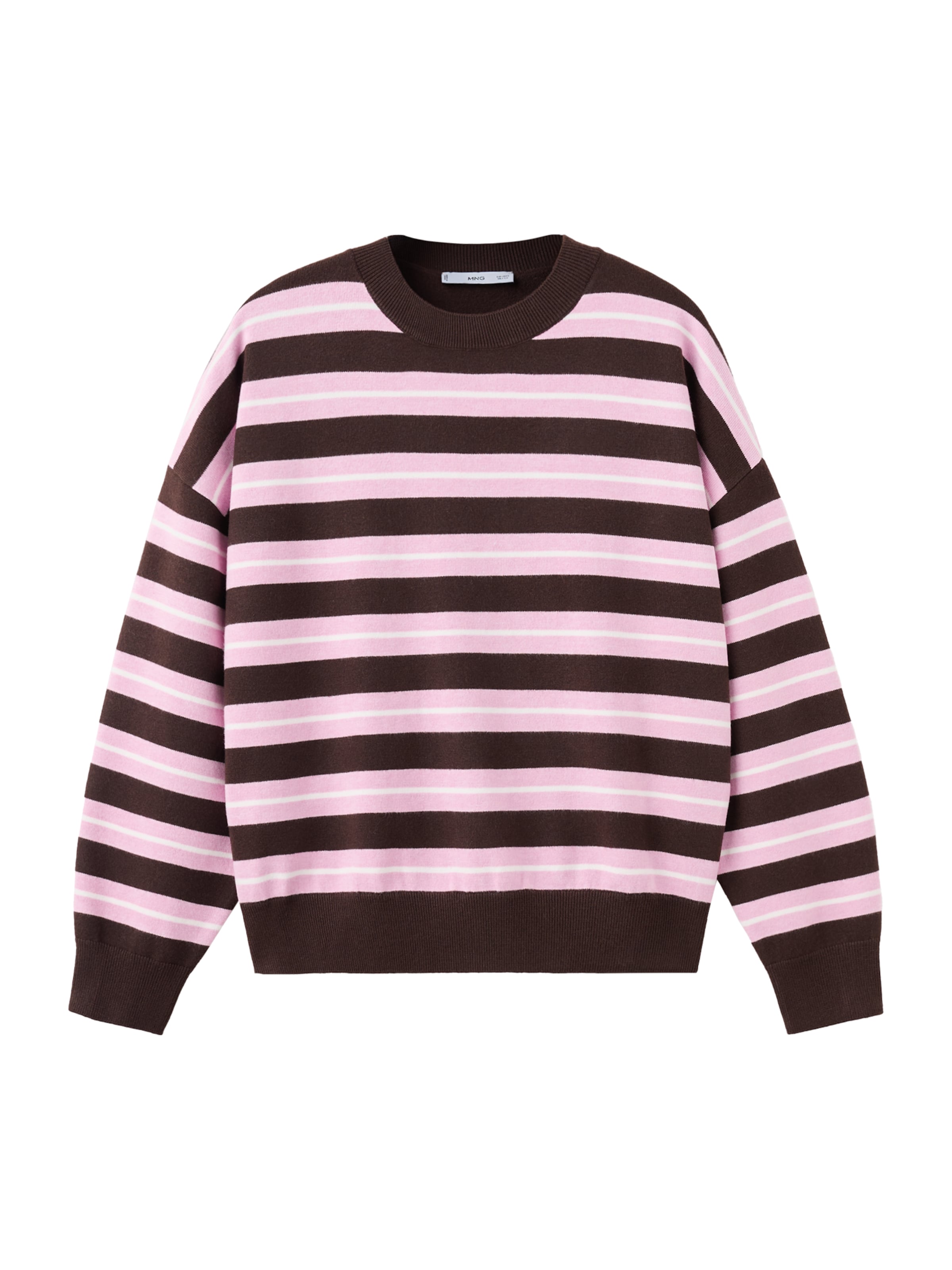 MANGO Sweater 'LOTIN' in Brown / Rose / White, Item view