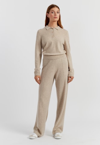 Chinti & Parker Wide Leg Bukser 'Basics' i beige