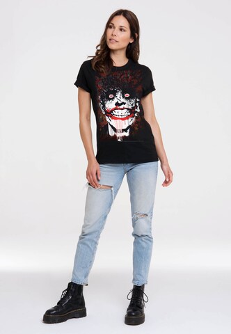 LOGOSHIRT T-Shirt 'Batman - Joker Bats Graffiti' in Schwarz