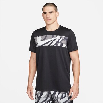 NIKE - Camiseta funcional 'Sport Clash' en negro: frente