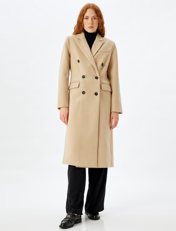 Koton Between-seasons coat in Beige: front