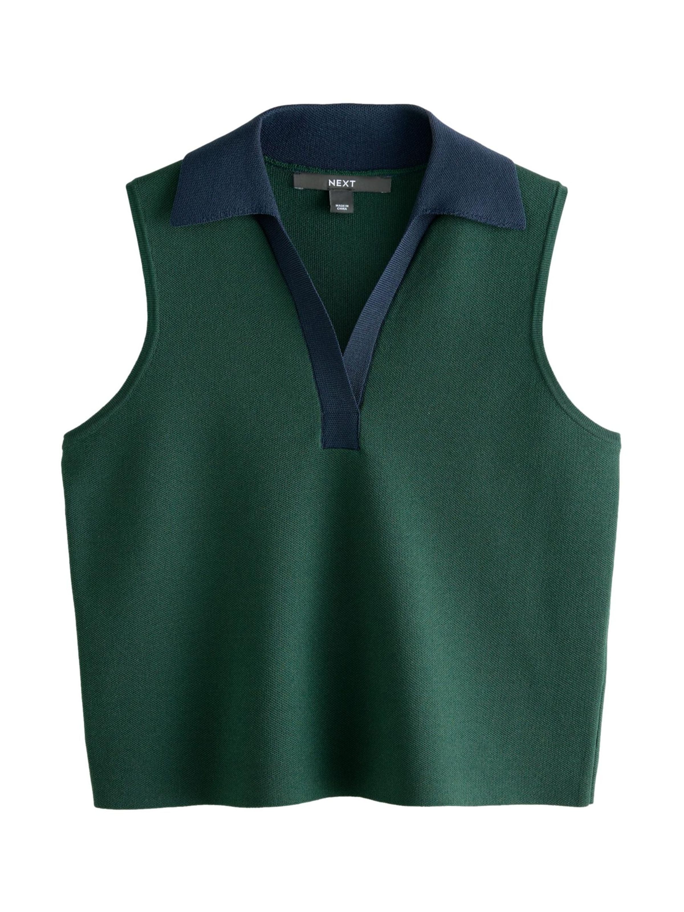 Next Вязаный топ в Зеленый: спереди