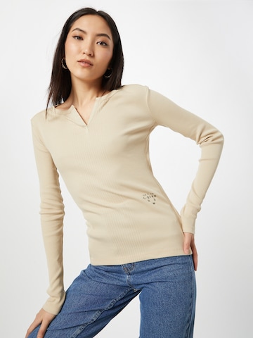 T-shirt G-Star RAW en beige : devant