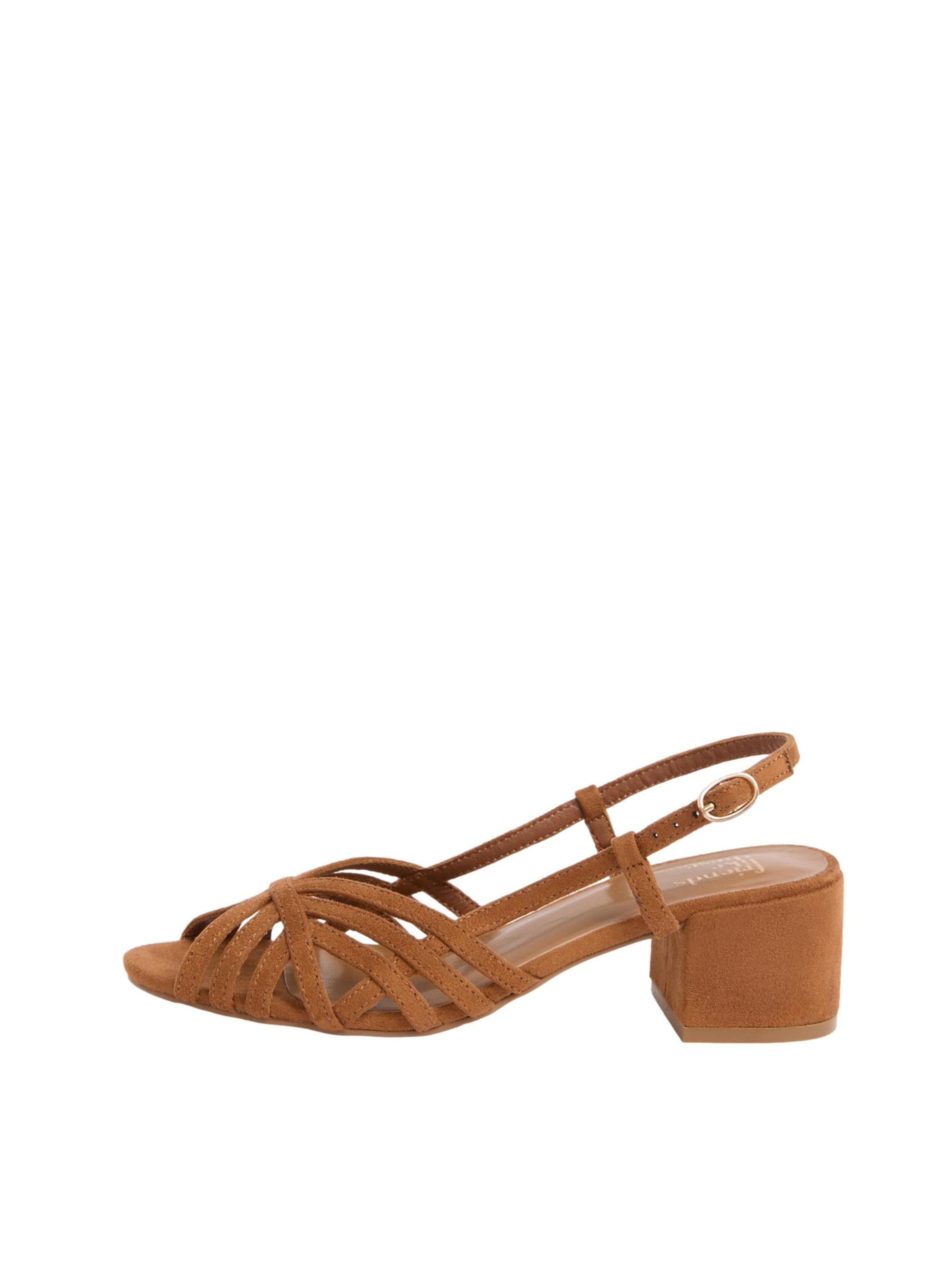 Sandalo con cinturino di Friends Like These in marrone: frontale
