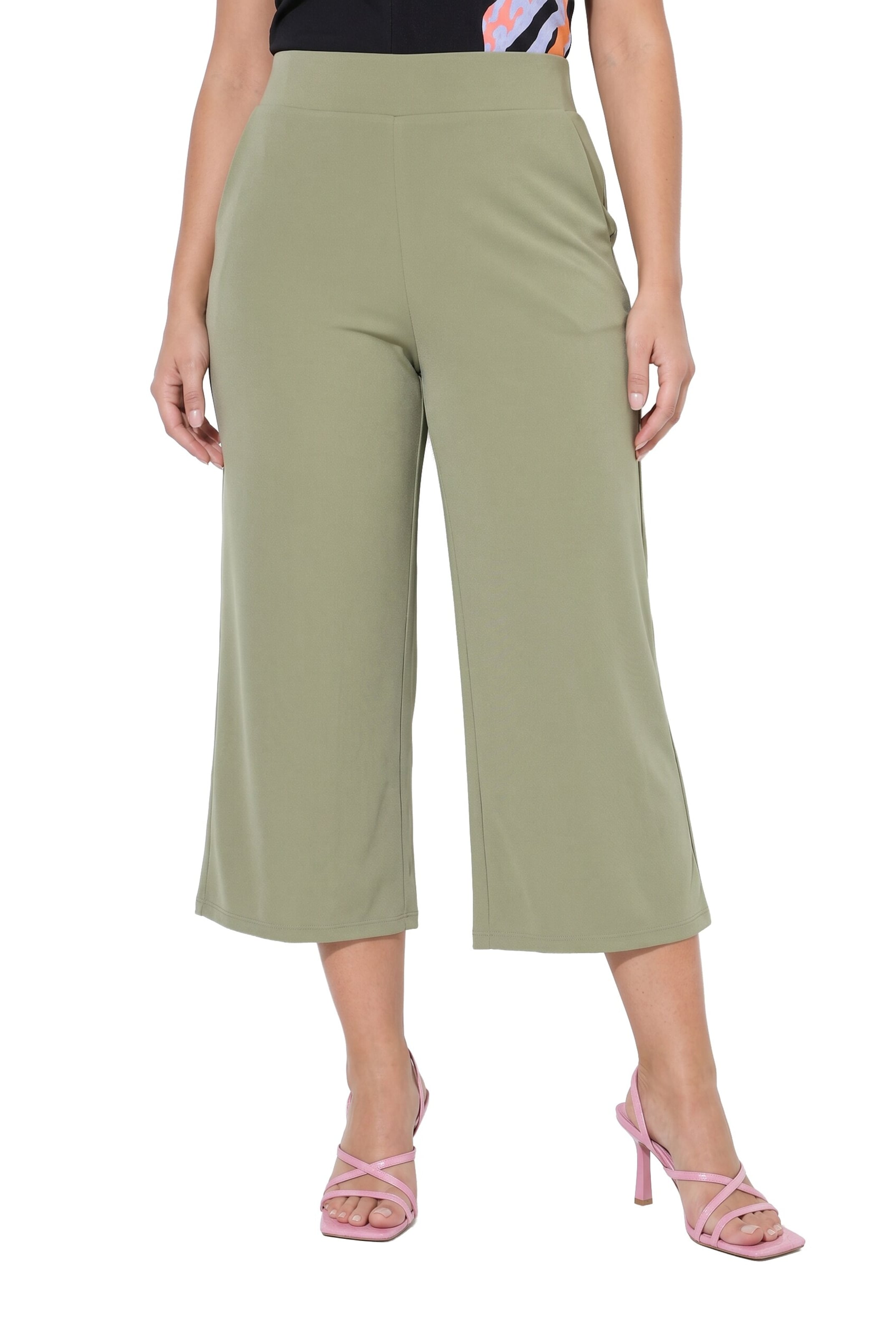 Angel of Style Regular Broek in Groen: voorkant