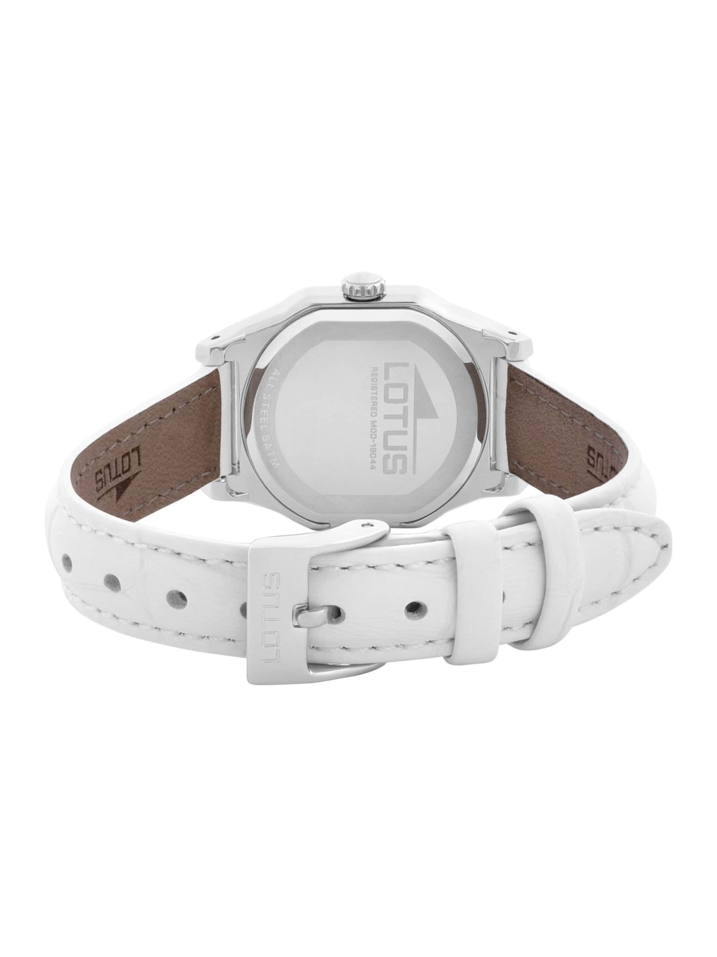 Montre à affichage analogique Lotus en blanc