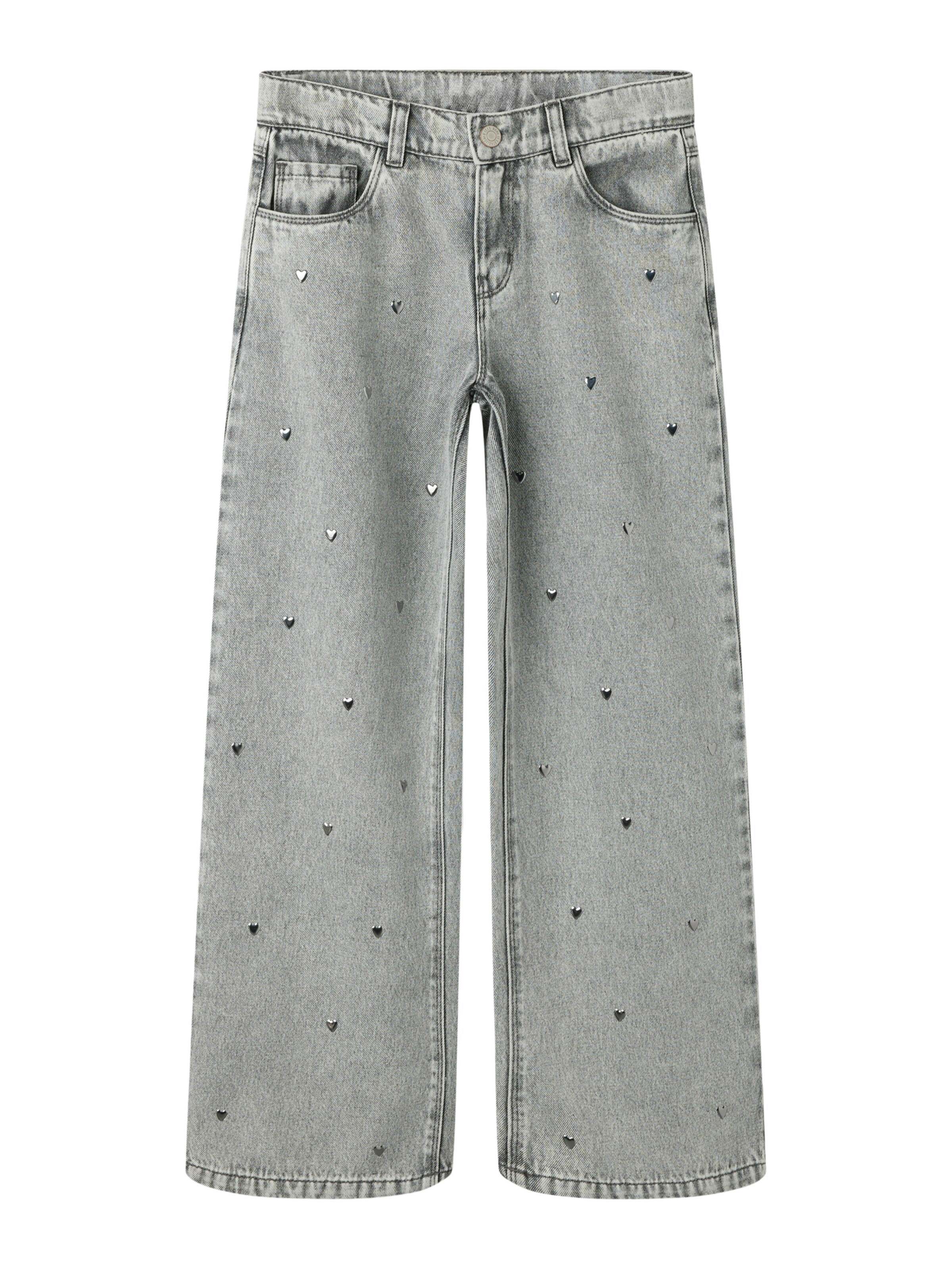 NAME IT Wide Leg Jeans 'NKFROSE' in Grau: Vorderseite